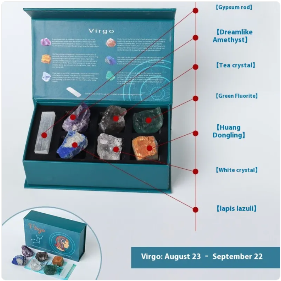 Zodiac Natural Crystal Stone Set